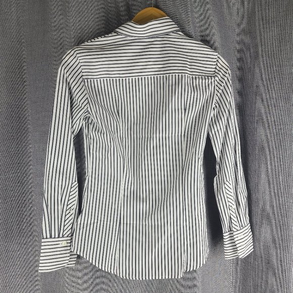 J. Crew Black and White Striped Button Down Shirt - Picture 5 of 5